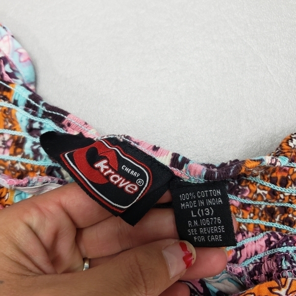 Cherry krave boho colorful halter summer dress juniors size large (13) - Picture 5 of 10